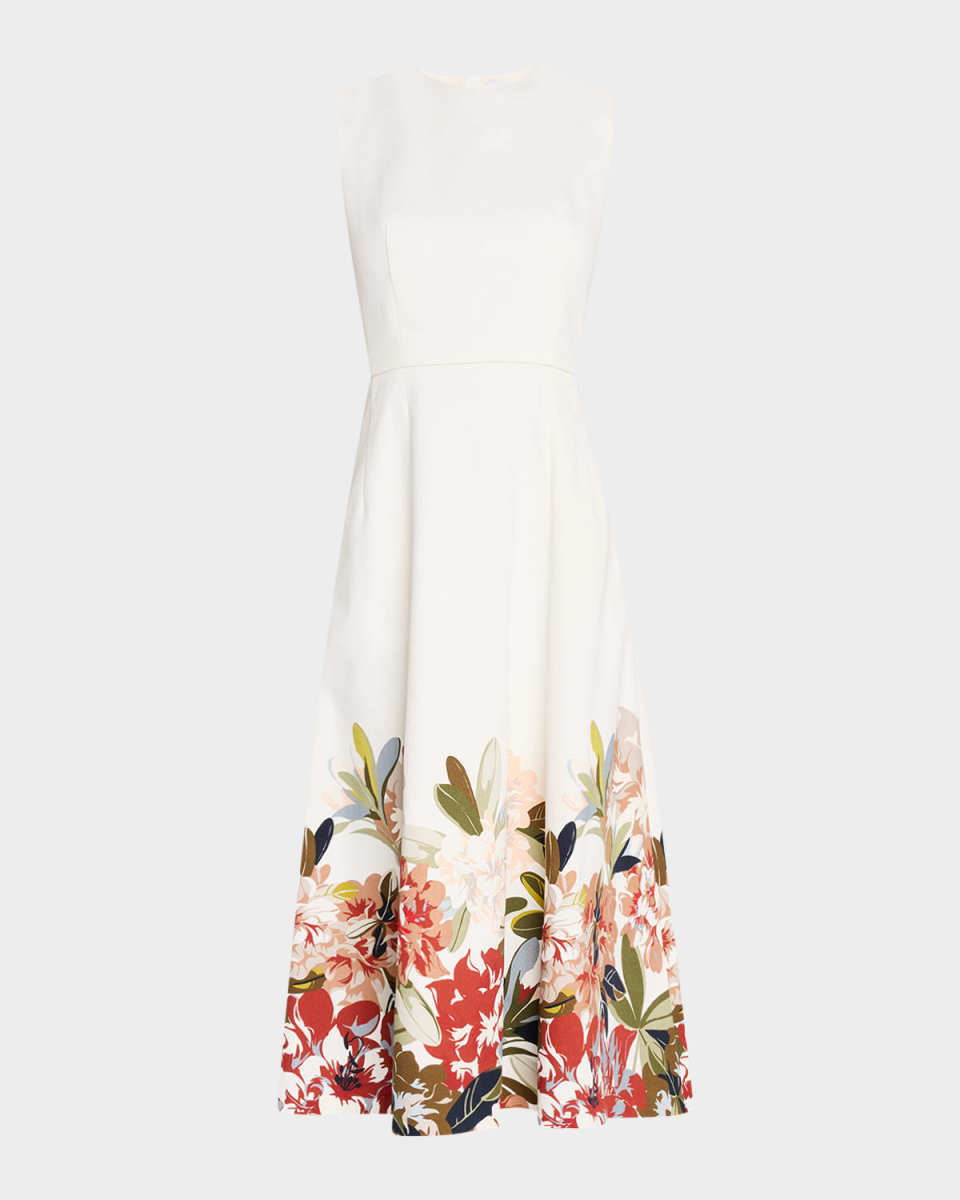 Eloise Floral Print Cotton Twill Dress
